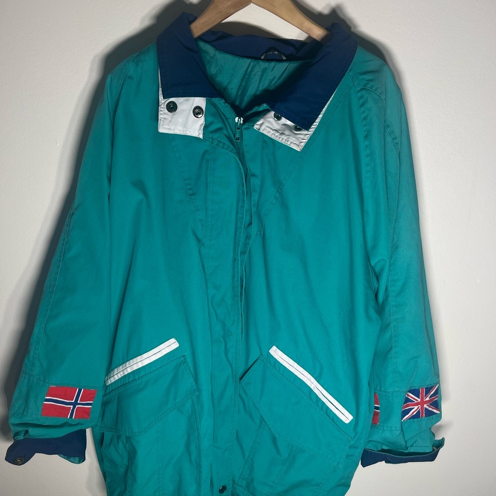 80s Fleet Street Jacket oversized with international flags